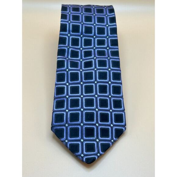 Hugo Boss Dark Purple and Black Silk Tie - Made in Italy - Picture 1 of 4